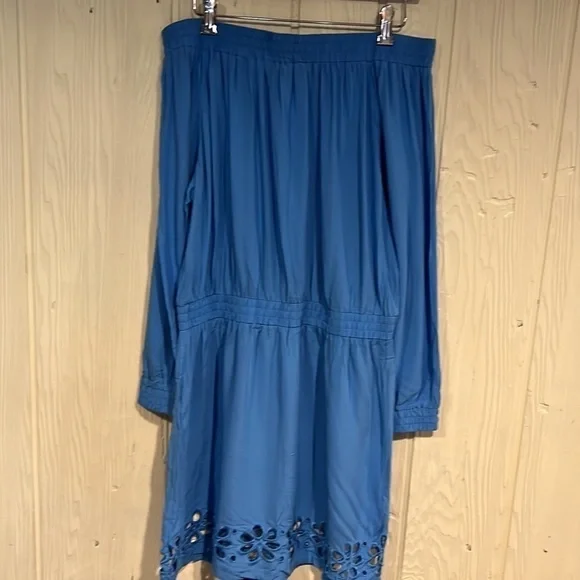 Mark Blue Off The Shoulder Dress XL Laser Cut - Picture 6 of 13